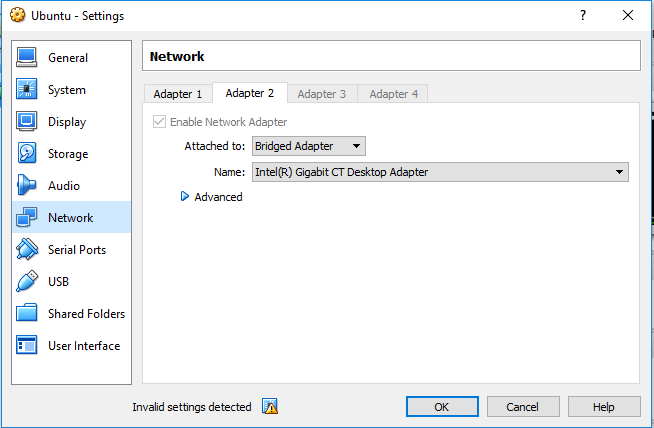 VirtualBox Network Configuration