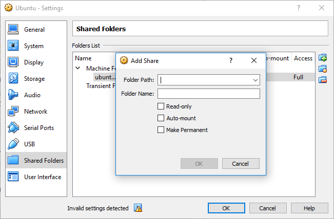 virtualbox share files with host